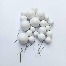 White Transparent Faux Decorative Balls / Cake Decoration Accessories