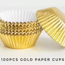 Gold Cupcake Liners 11cm (Pack of 100) / Premium Paper Baking Cups