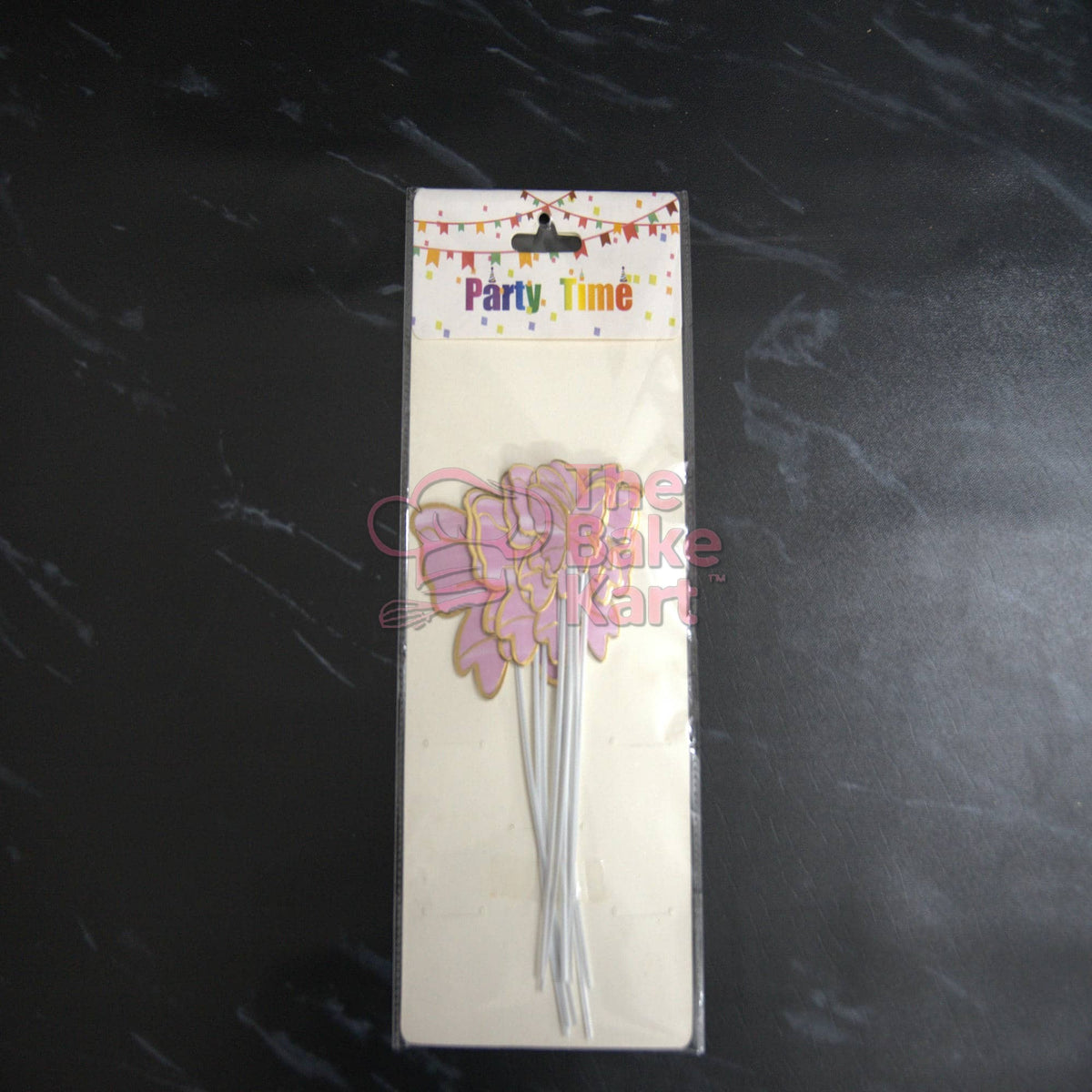 Pink Butterfly Cake Topper Picks / Decorative Cake Sticks