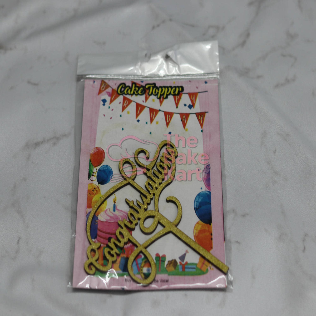 5 Inch Congrats Acrylic Cake Topper / Congratulations Cake Decoration