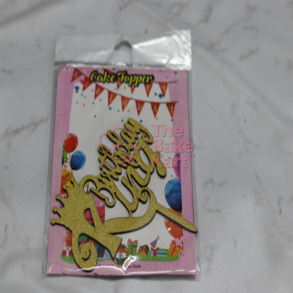 5 Inch Happy Birthday King Acrylic Cake Topper / Birthday Cake Decoration