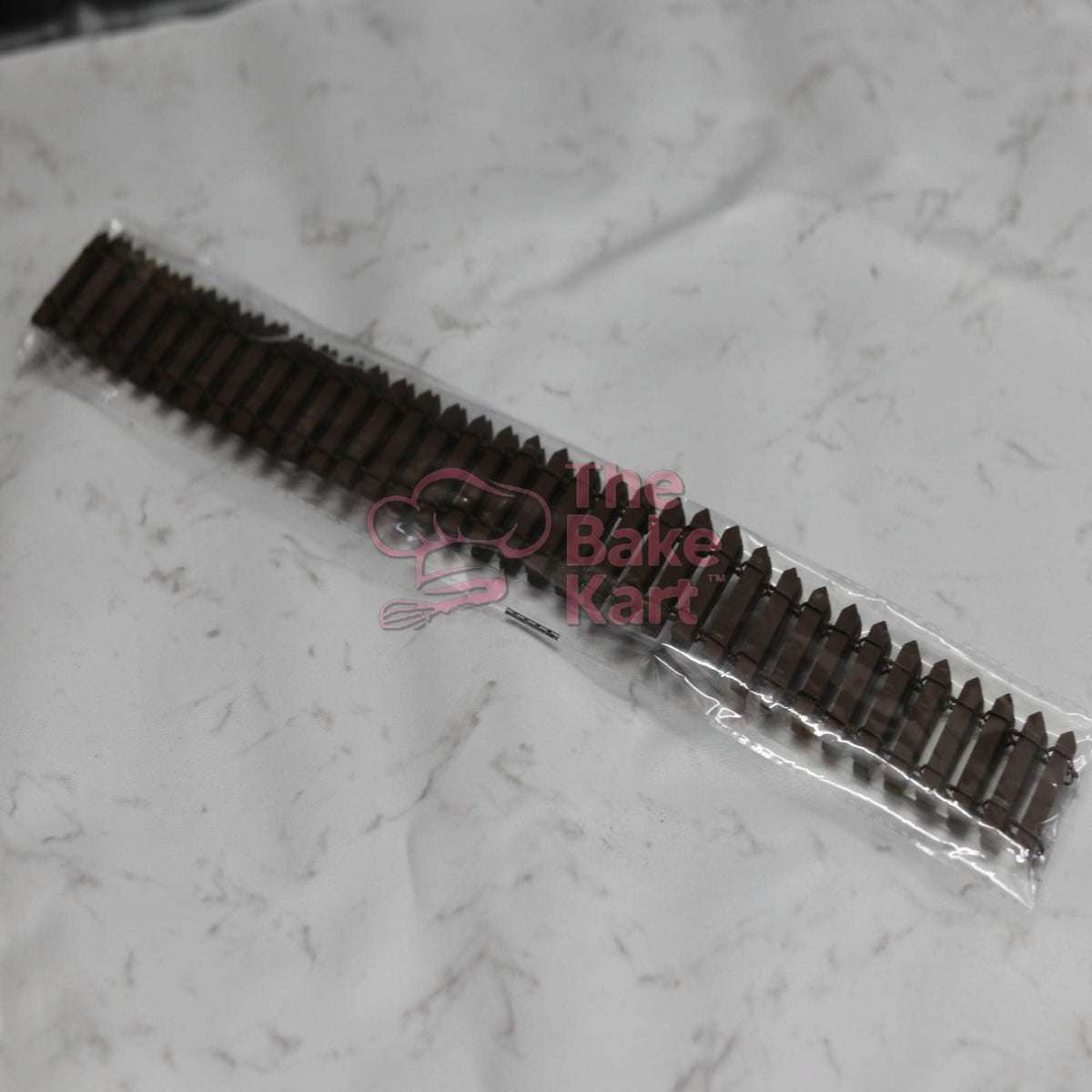 Miniature Brown Fence Cake Decoration (Pack of 2)