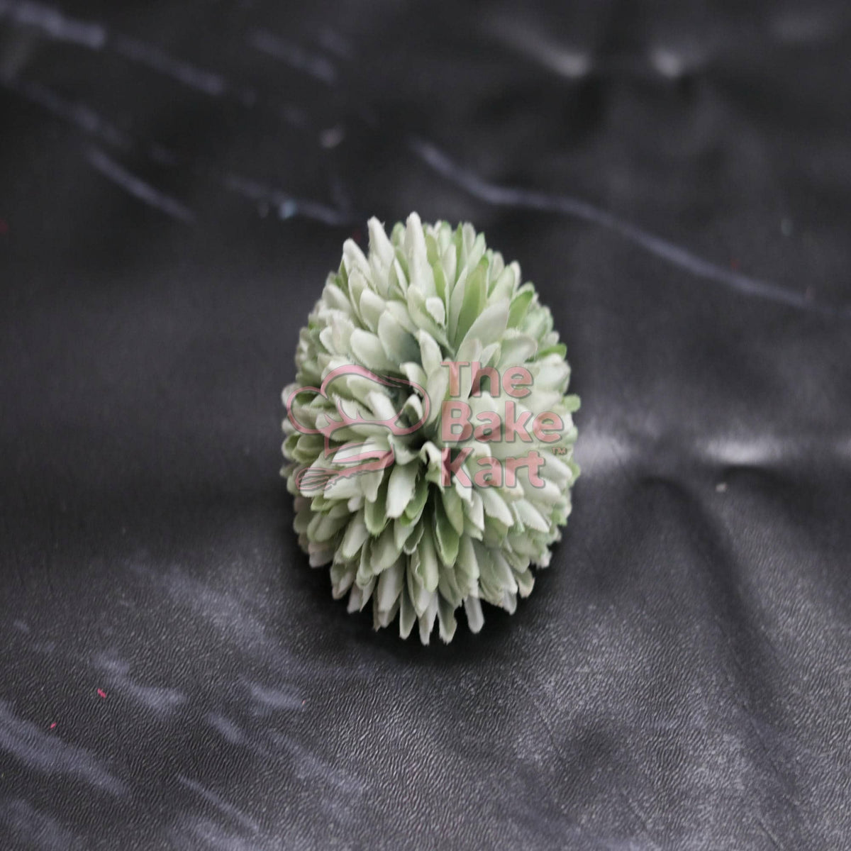 Grey Ruffle Flower Cake Decoration