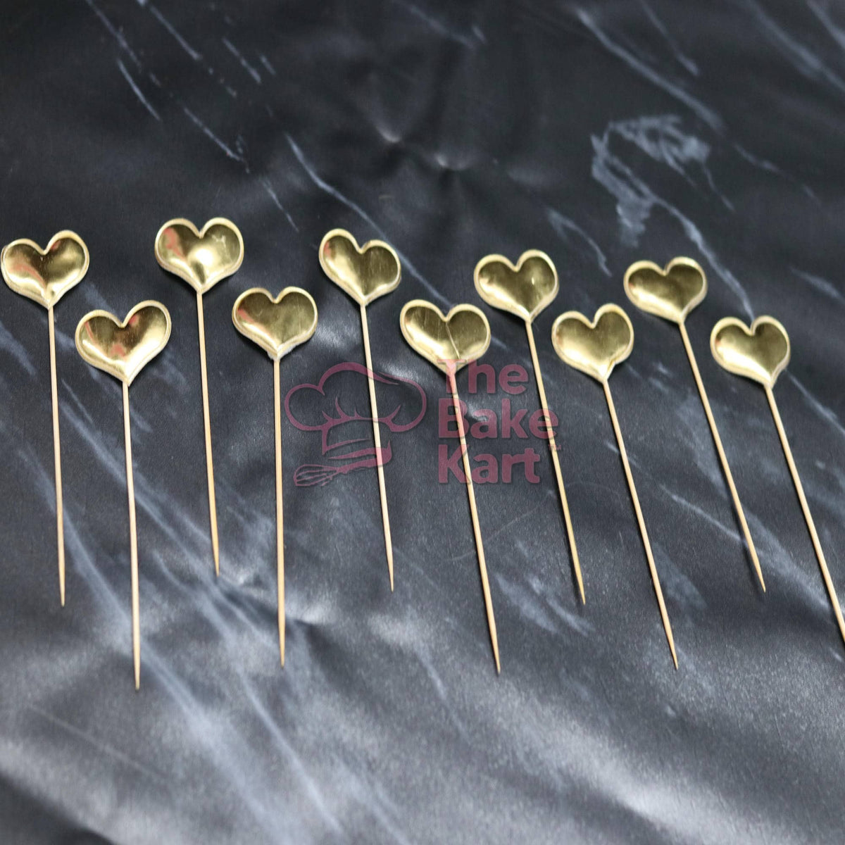 Premium Bling Gold Heart Cake Topper