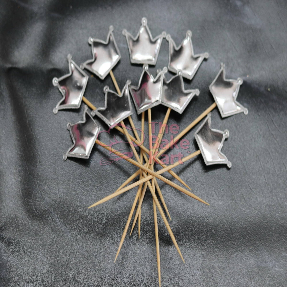 Premium Bling Silver Crown Cake Topper