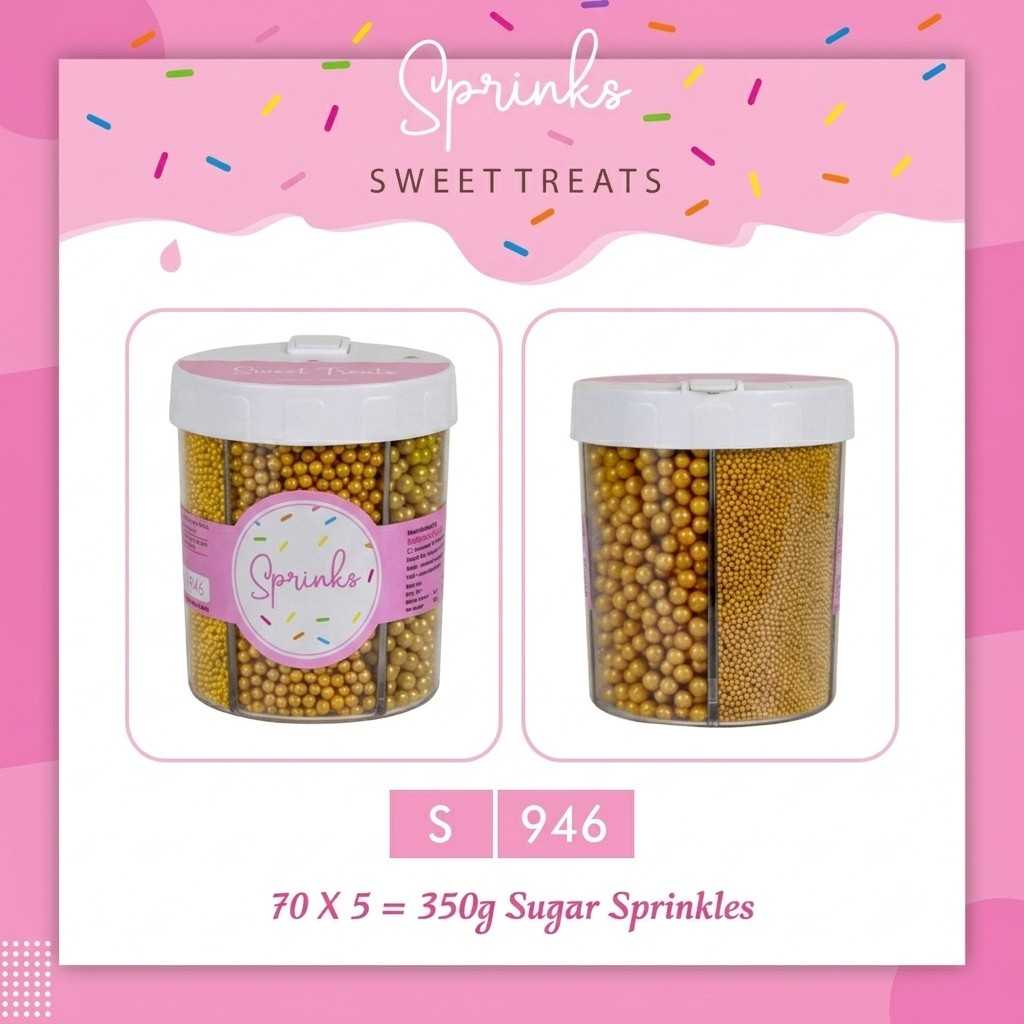 5 in 1 Edible Sprinkle Mix No. 9 / Cake Decoration Sprinkles