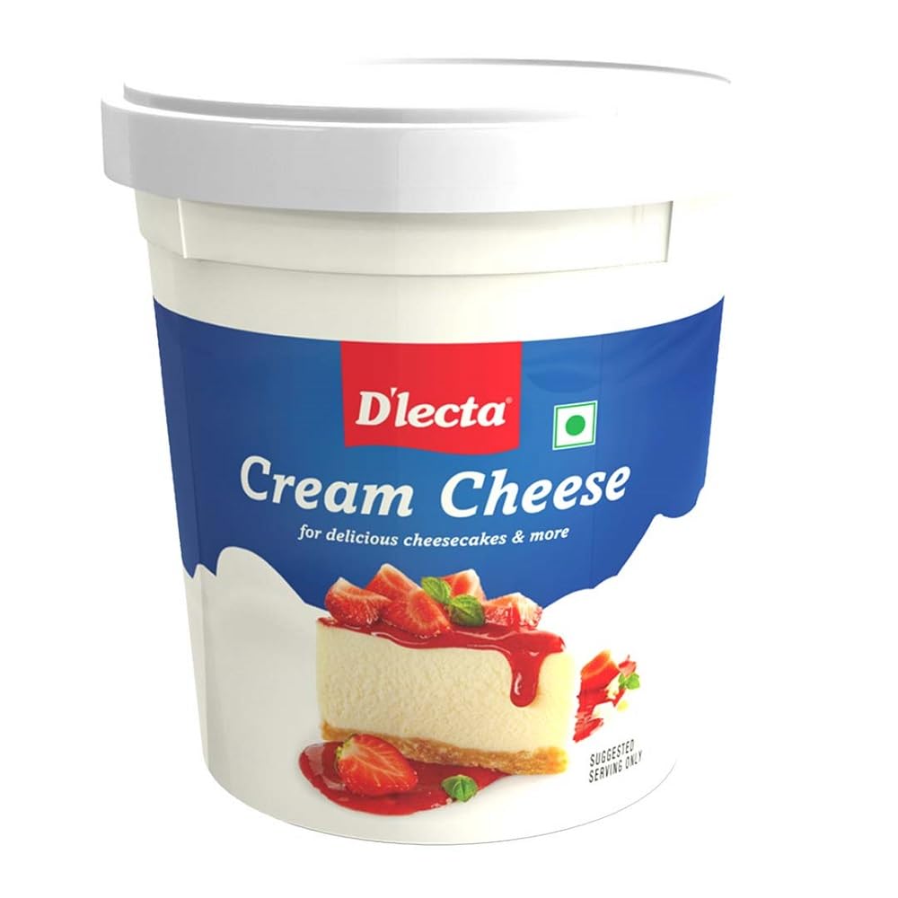Dlecta Cream Cheese 1kg / Premium Cream Cheese for Baking & Desserts