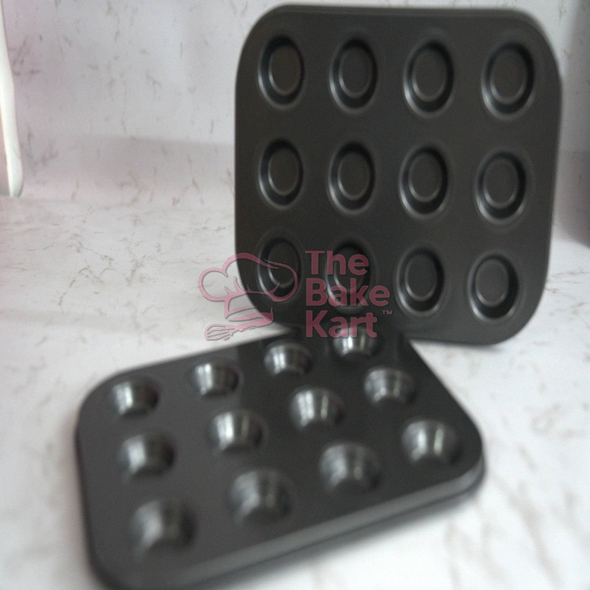 12 mini cavity cupcake baking tray detail