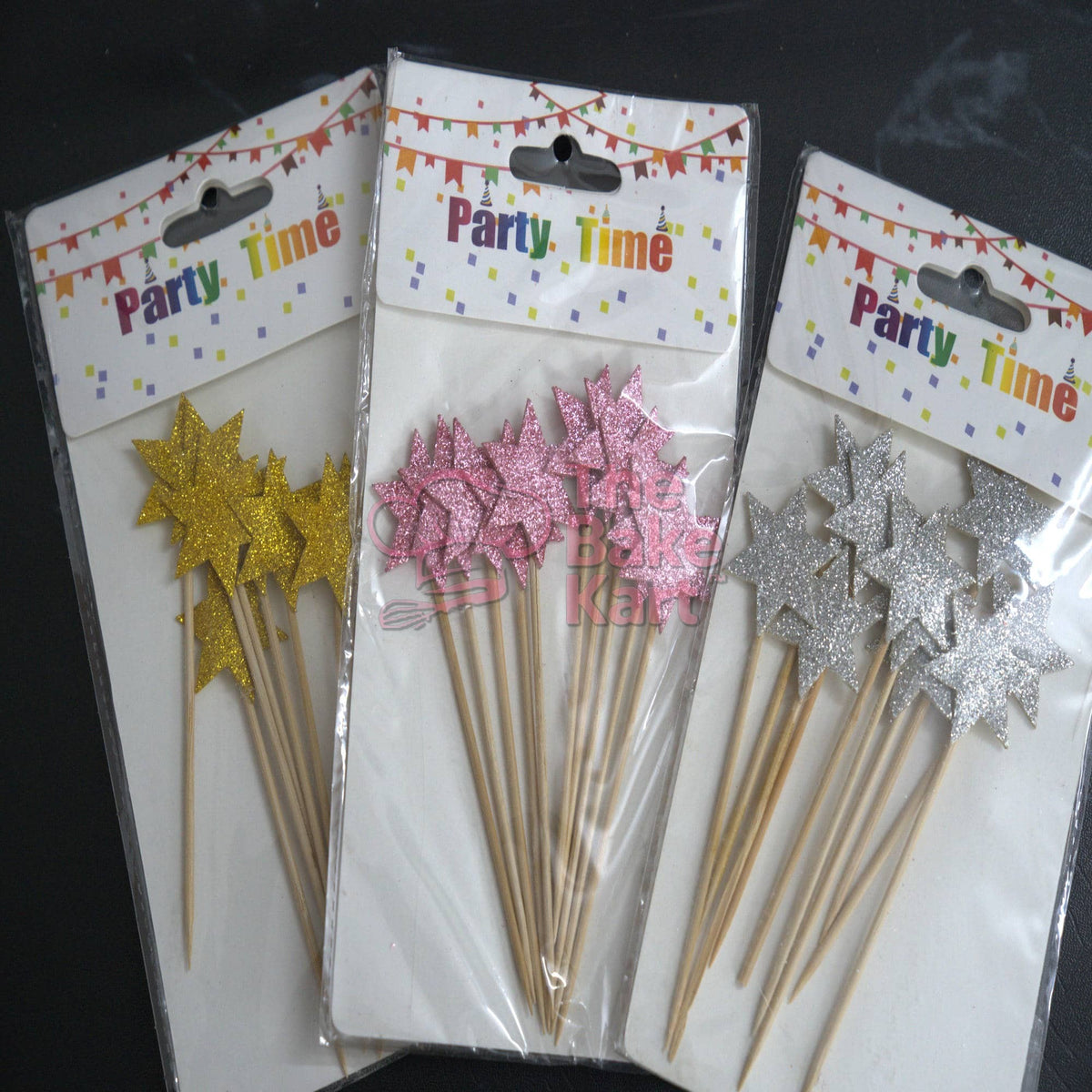 Glitter Star Cake Topper / Decorative Glitter Cake Decoration