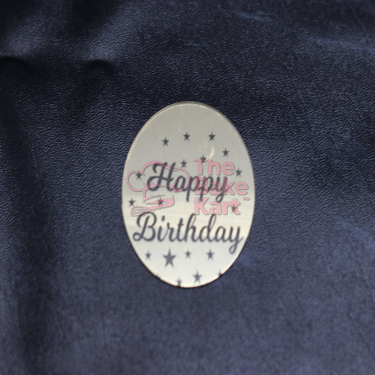 Acrylic Happy Birthday topper close view